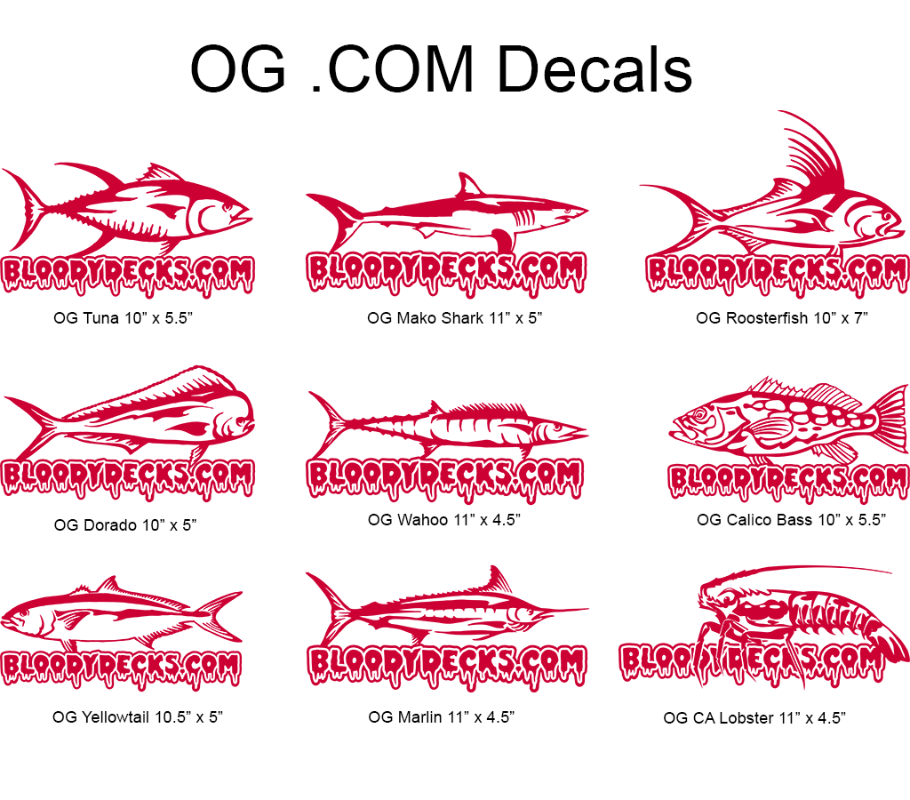 Bloodydecks Sticker Pack- 3 Decals – Bloodydecks Fishing Clothes