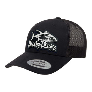 Bloodydecks Rubber Patch Black Trucker Hat